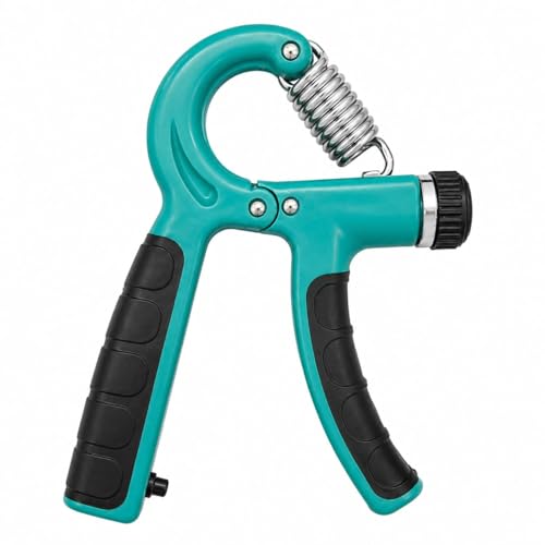 Image of Sports Adjustable Hand Grip (5kg-60kg) Strengthener with Counter | Forearm Exerciser for Men & Women | Gym Workout Hand Exercise Equipment for Home Use | Stainless Steel Spring (Sea Green)