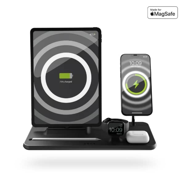 Zens 4-in-1 iPad + MagSafe Wireless Charging Station, Fast Charge for iPhone 12 & Up - Image 3