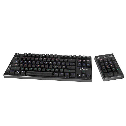 Delux Km12 Programmable Wired Mechanical Keyboard And Numeric Keypad Combo #TOP4