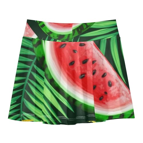 Joisal Tropical Vibrant Red Watermelons Tennis Skirts Toddler Outfit Athletic Shorts Girls Skorts Little Girl 4t2
