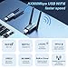 DragoBud USB WiFi 6 Adapter & Bluetooth 5.4 900Mbps Dual Band 5G/2.4G, 5dBi Antenna for Desktop PC Laptop, Built-in Driver Windows 11/10/7
