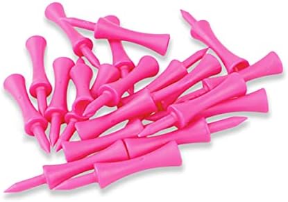 Zivisk Pink Golf Tees Plastic 57MM 100 Count Long Castle Golf Tees 2-1/4 inch