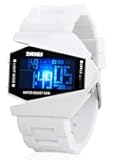 Men Sports Military Watches Digital Airplane Shaped LED Light Waterproof Watches