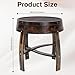 YUMIONB Round Barrel-Style Side Table, Bourbon Coffee Table Whiskey Barrel Table Handcrafted Rustic Whiskey Barrel End Table Barrel Coffee Table for Wine Bar, Living Room, Home