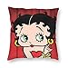 Produktbild hfdff Betty Boops Gesicht weich bequem bequem Kissenbezüge, Schlafsofa Kissenbezug Dekoration, passt 18 x 18 Kissen