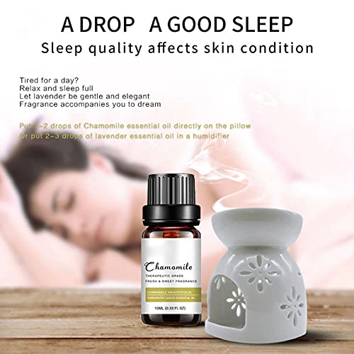 10Ml Organic Chamomile Essential Oil, Plant Extract Aromatherapy Oil Therapeutic Grade Oil, Massage Oil For Massage Therapy And Relaxing Massage Oil #TOP3