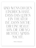 Posterlounge Shakespeare Zitat - Theater Poster von Typobox 