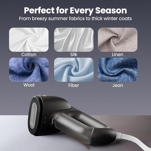 Neakasa Magic 1 Vacuum Steamer, Handheld Travel Garment Steamer for Clothes, 2300Pa Suction for Clothes Grips, Steamer Iron 2 In 1, For 110-120V Use (Grey) by Neakasa - Image 6