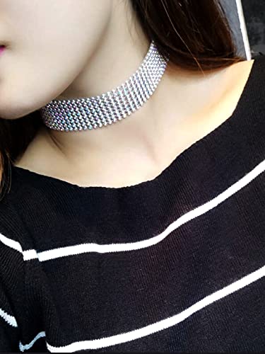 Image of Yellow Chimes Necklace for Women and Girls Fashion Choker Necklace for Women Western | Statement Rhinestone Choker Necklace| Birthday Gift for Girls & Women Anniversary Gift for Wife