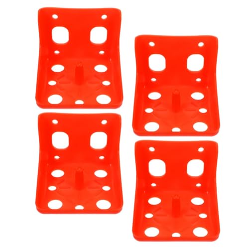 Caja para bloques minerales con 4 soportes de plástico naranja fácil de limpiar para ganado