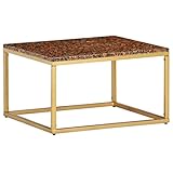 vidaXL Mesa de Centro Salón Comedor Mesita Auxiliar Mesilla Restaurante Sala Oficina Despacho Piedra Real Textura de Mármol Rojo 60x60x35 cm