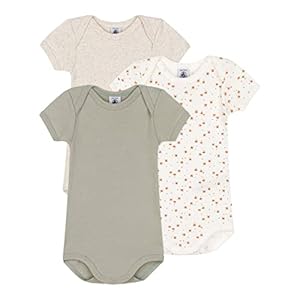Lot de 3 Bodies Manches Courtes Bébé en Coton