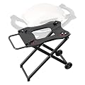 Portable Grill Cart for Weber Q Series Q100 Q1000 Q120 Q1200 Q200 Q2000 Q2200 Gas Grill, Collapsible Grill Stand Table for Weber Q1400 Q2400 Electric Grill, Outdoor Folding Trolley Grill Cart