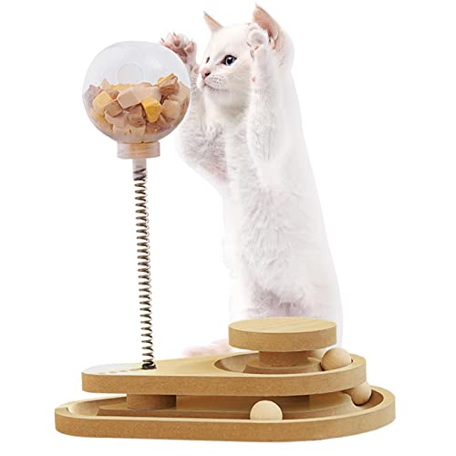 Brinquedo com vazamento para estimação | Brinquedos interativos para gatos – Brinquedo bola rotativa