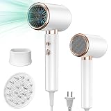 300 Millionen negative Ionen/cm³ – Eingebauter Temperatursensor und Negativ-Ionen-Transmitter, der 300 Millionen negative Ionen freisetzen kann, um Frizz zu glätten, geschädigtes Haar zu reparieren und Feuchtigkeit einzuschließen, was zu einem glatten, voluminösen Finish führt. Und der Mikroprozessor überwacht die Luft 100 Mal pro Sekunde die Temperatur und nimmt regelmäßig kleine Anpassungen vor, um Haarschäden durch Überhitzung vorzubeugen.
