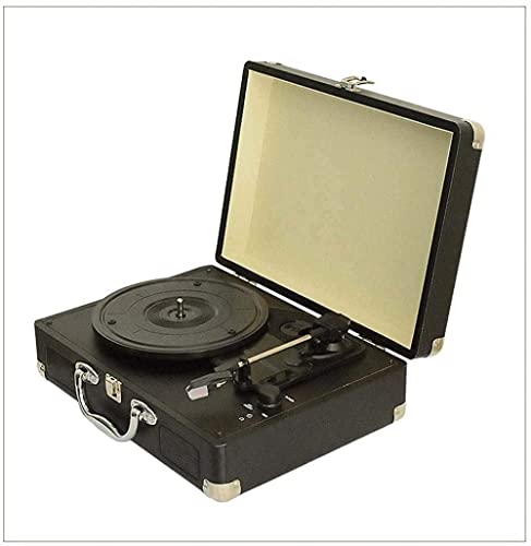 蓄音機レコードプレーヤーステレオポータブルBluetoothスピーカーBluetoothステレオ蓄音機35 * 25.5 * 13cmレコーダー