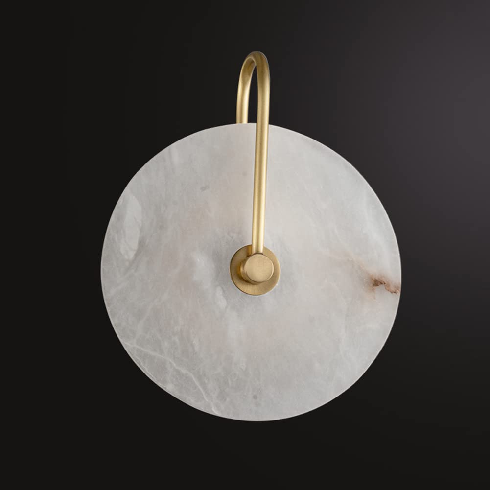 Lámpara De Pared Interior LED 3W Blanco Cálido Luz Decoración Apliques De Pared Moderno Mármol Iluminación Luz De Pared Para Salon Dormitorio Sala Pasillo Escalera, Oro