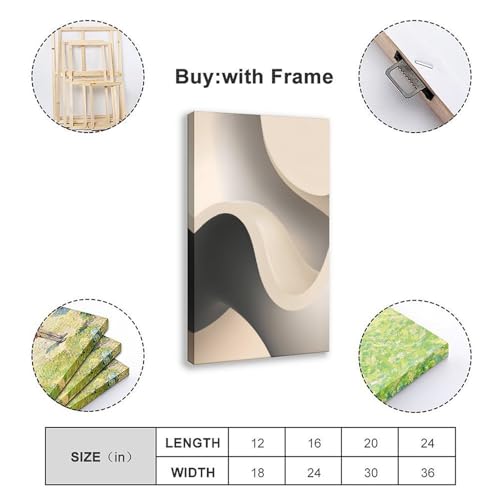 Décoration murale abstraite haut de gamme sur toile Mnyuein ensemble de 4 pièces - 2