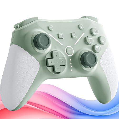 8カラー inklink Switch2 / Switch コントローラー プロコン2 超マット加工 3段階連射機能 軽量設計 高精度ボタン 大容量バッテリー 最大15時間 4段階振動調整 6軸ジャイロセンサー ワイヤレス wireless プロコン プロコントローラー 第2世代 (抹茶ラテ)