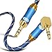 90 Degree Right Angle Aux Cable - [24K Gold-Plated,Sound Quality]EMK Audio Stereo Male to Male Cable for Laptop, Tablets, MP3 Players,Car/Home Aux Stereo, Speaker or More (2Ft/0.6Meters)