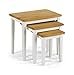 Price comparison product image Cleo Nest of Tables Range Oak white Coffee Lamp Table by Julian Bowen#White