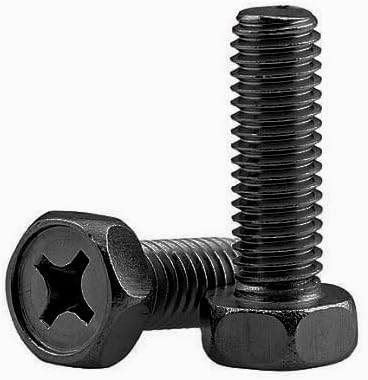 Rely®⇒VP INDUSTRIES (Pcs-25) M6x25 mm Hex Head Phillips Screw | Hex Phillips Head Screw, Bolt for Joining Wood Boards, Kitchen Worktops, Cabinets, Cupboards,Chairs & Beds