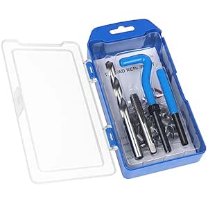 Kit de reparación de roscas de 75 piezas Taladro HSS métrico Helicoil Pelado Dañado | Bodega