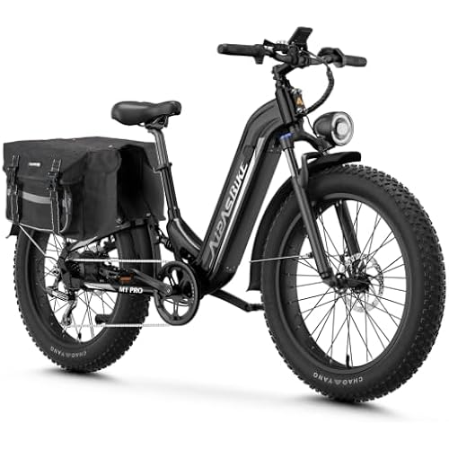 Aipas M1 Pro Electric Bike for Adults, 26 x 4 Fat Tires, 48V 17.5Ah Battery