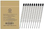 MengRan 3.9'' Ballpoint Ink Pen Refills for Click Pens,1mm Medium Tip,Compatible with Parker Pen Refill (Pack of 10) (Black Ink)