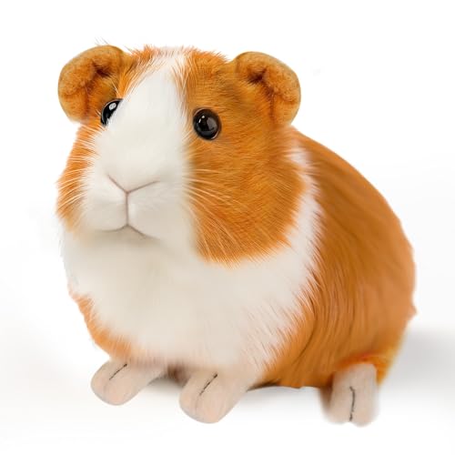 SHINELINE Braun Süß Meerschweinchen Kuscheltier-Realistische Meerschweinchen Stofftier Weich Meerschwein Kuscheltier für Einschulung Geschenk