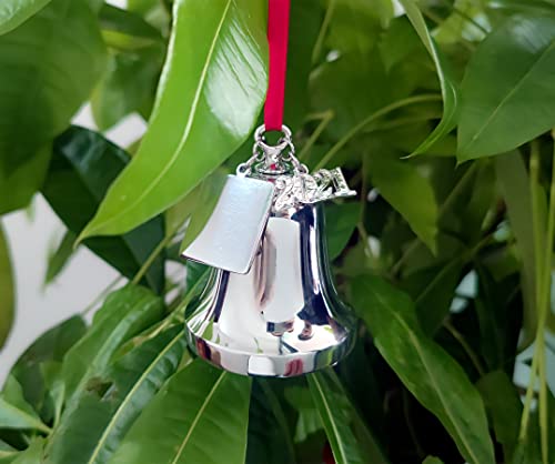 FKOG Custom Angel Wings Christmas Bell, Personalized Christmas Tree Bells Let\'s Make Memories Wedding Anniversary Newlywed Married Decoration (Custom Link) - Thumbnail 5