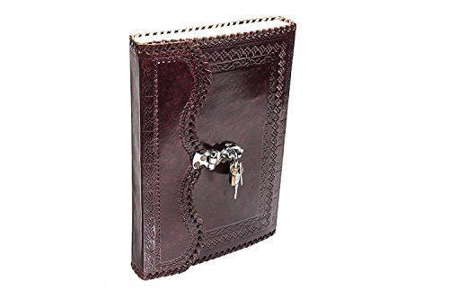 Handmade Goat Leather Journal Real Lock & Key Notebook Diary Sketch Book Thought Book 107Inches