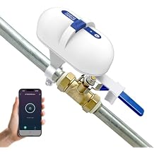 Smart Valve Controller, Compatible with Alexa & Google Voice Control Smart Life App Control, Remote Water ShutOff Valve, Easy Install on 1/2" to 1" in Pipe WiFi Version