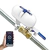 Smart Valve Controller, Works with Alexa & Google Voice Control Smart Life App Control, Remote Water ShutOff Valve, Easy Install on 1/2" to 1" in Pipe, Require Tuya Zigbee Hub (Tuya Zigbee Version)