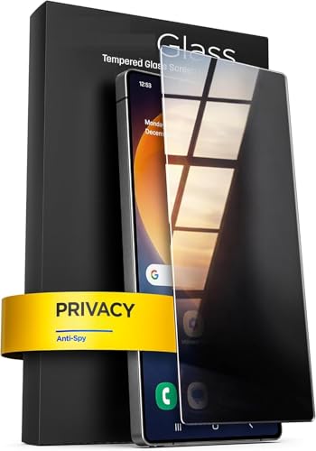 Image of NISHTECH 100% Fingerprint Unlock Support Privacy Tempered Glass for Samsung Galaxy S26 Ultra 5G Anti-Spy, Anti-Glare Screen Protector, Full Coverage, 9H Hardness With Installation Kit