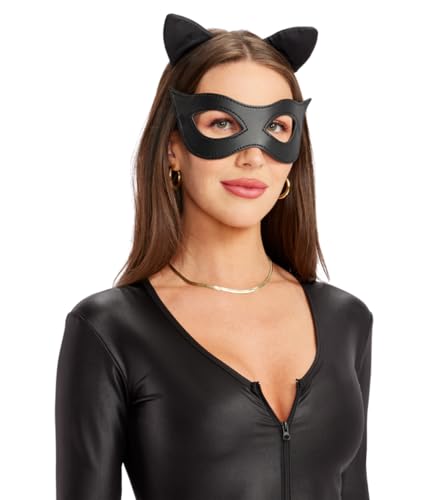 Tipsy Elves TE-HWBS13M Faux Leather Black Halloween Costume Catsuit Bodysuit thumb #2