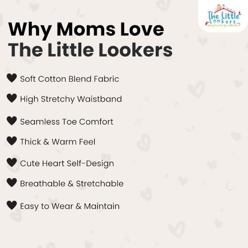 Image of THE LITTLE LOOKERS Baby Tights Thick Toddler Baby Girl Seamless Knit Leggings Thick Solid Cotton Stockings Footed Pants Pantyhose for Years Baby