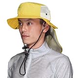 PONTAPES(ポンタペス) サーフハット 日よけ付き 全10色柄 水陸両用 PAH-444 イエロー ML 帽子 ぼうし メンズ レディース キッズ 釣り アウトドア ジュニア 男の子 女の子