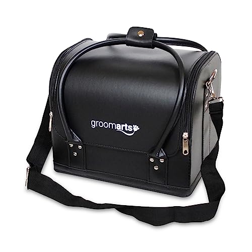 Groomarts Stylish Dog Grooming Case | Dog Groomer Bag | Grooming Storage | Dog Grooming Kit | Dog Competition Bag, Pet Grooming Set, Pet Grooming Toolbox, Dog Groomer Scissor Storage