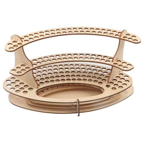 Image of Pokinge Wooden Paint Brush Holder,105 Holes Desk Stand Paintbrush Organizer Paintbrush Holder Organizer Paint Brush Rack for Pencils Pens Paint Brushes