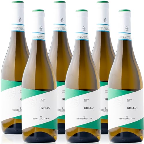 Grillo Sicilia Doc | Tenute Orestiadi Gibellina | Vino Bianco Siciliano | 6 Bottiglie 75 Cl | Idea Regalo