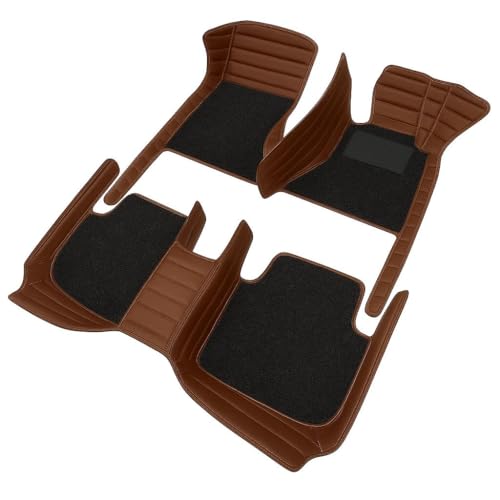 Image of 9D Car Floor Mat for Nissan Tekton 2026 | Black with Brown