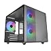 Produktbild Mars Gaming MC-400 Schwarz, Kompaktes Micro-ATX-Gaming-Gehäuse, Volles Seitenfenster Gehärtetem Glas, 3X 120mm FRGB-Lüfter, Volles Mesh-Seitenteil