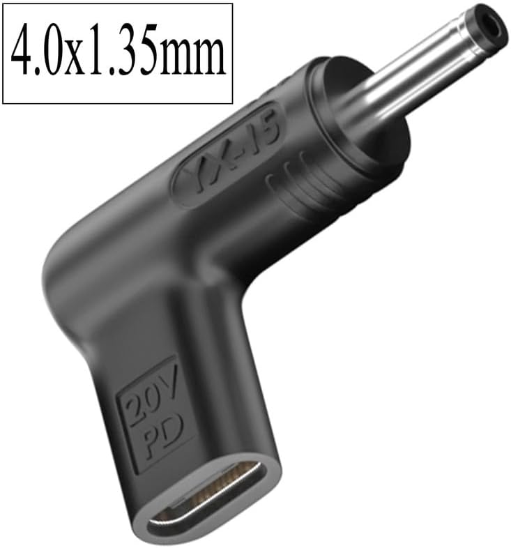 Miniatura 4 de Adaptador USB C a CC de 0.236 x 0.146 in, 100W PD tipo C hembra a 19V 20V DC macho, adaptador tipo PD USB C a 0.236 x 0.146 in hecho para la serie