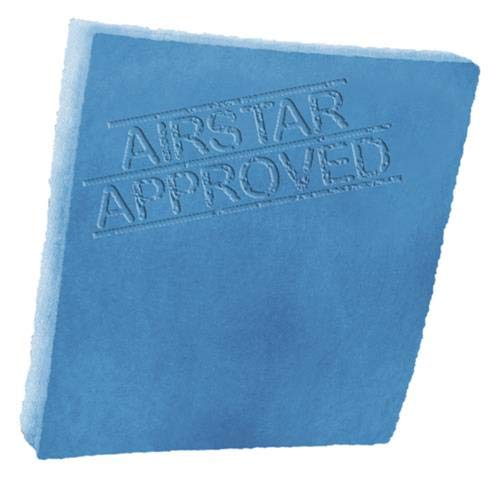 10 Feet of Blue and White Air Filter Media Roll , MERV6 Polyester Media - 25" Wide - Thumbnail 3