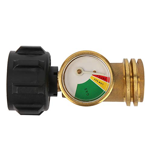 Solimeta Propane Tank Gauge, Level Indicator, Leak Detector, Gas Pressure Meter for RV Camper, Cylinder, BBQ Gas Grill, Heater with QCC1 Connection