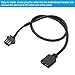 PATIKIL 5V 3 Pin to SM3P Female Splitter Cable, 4 Pcs PWM Fans RGB Power Cord ARGB Extension Connector Plug for Computer Chassis Motherboard, Black