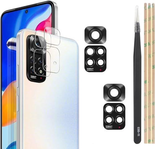 Vetro Posteriore Con Cornice Per Fotocamera Xiaomi Redmi Note 10S – Nero
