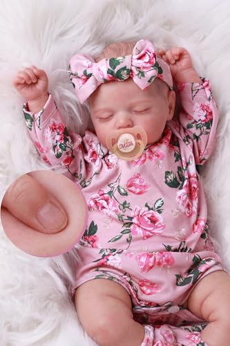 BABESIDE Lifelike Reborn Baby Dolls - Sleeping Realistic Newborn Soft Body Real Life Girl Dolls with Accessories Gifts for Kids Age 3 + & Collection, 20 inches