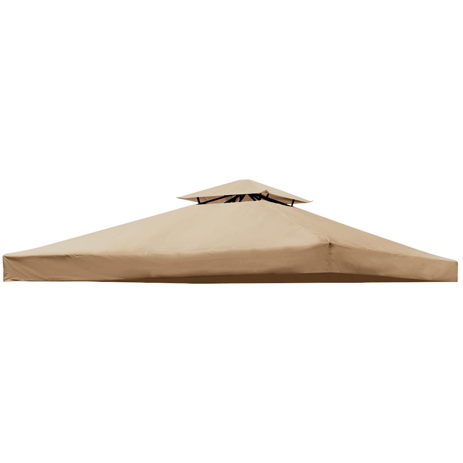 Gazebo Canopy Replacement 118"x118" Outdoor Canopy Shelter for Smaller 10x10ft Top Double Tiered Canopy Cover